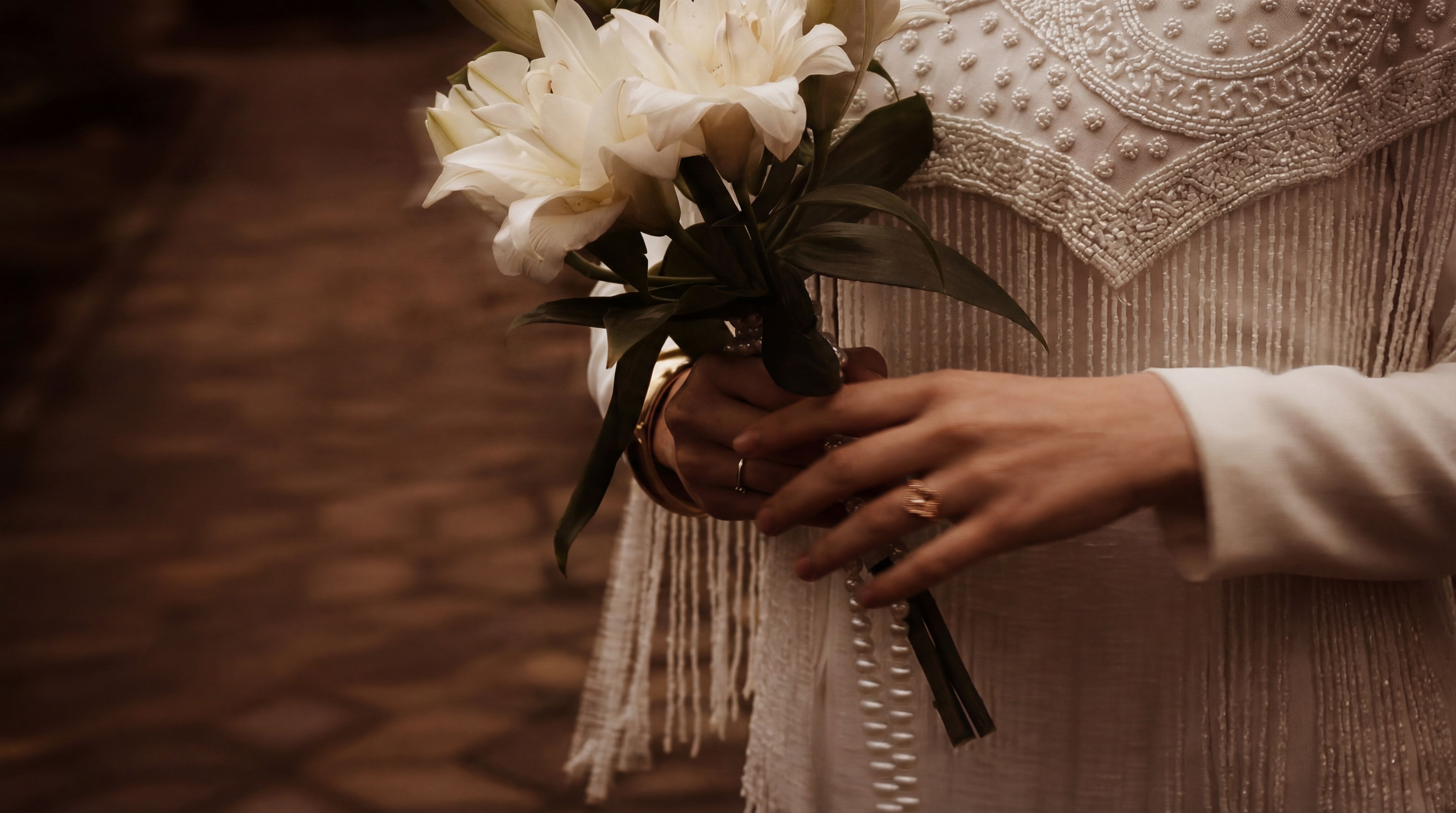 Милена с букетом